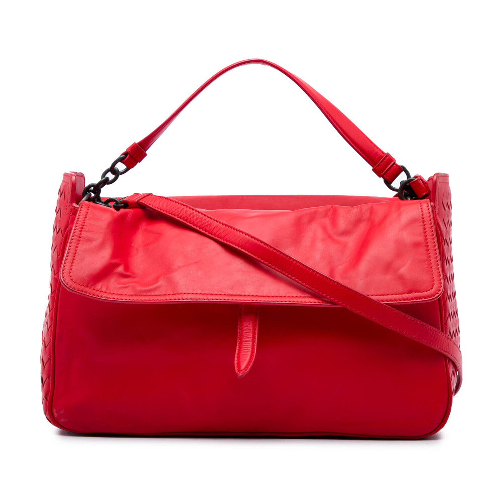 Pre-Loved Bottega Veneta Intrecciato Trimmed Nappa Satchel